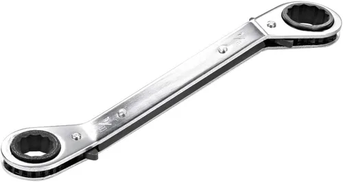 Miniatura 6 de uxcell Llave de trinquete reversible, extremo de caja doble de 1/4 pulgadas x 5/16 pulgadas, Cr-V