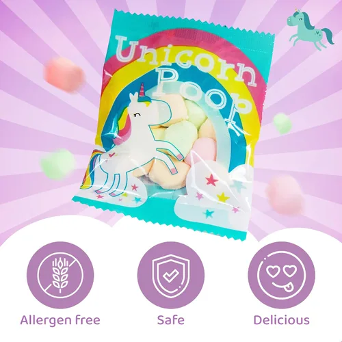Miniatura 3 de Caramelo de caca de unicornio – Fabricado en los Estados Unidos – 12 suministros de fiesta de unicornio – Recuerdos de fiesta de cumpleaños