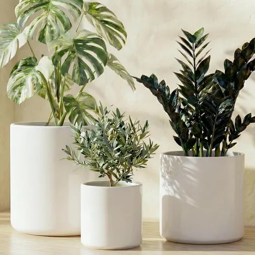 Miniatura 17 de LE TAUCI Macetas de cerámica para interiores, macetas de 10+8+6 pulgadas para plantas de interior, macetas para flores con puntos elevados