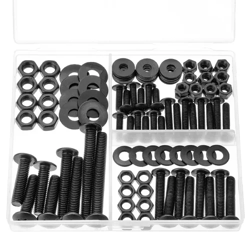 Miniatura 6 de Mr. Pen - Kit surtido de tuercas y tornillos, 113 piezas, hierro galvanizado, M4 M5 M6 Kit de tuercas y pernos métricos surtidos con caja