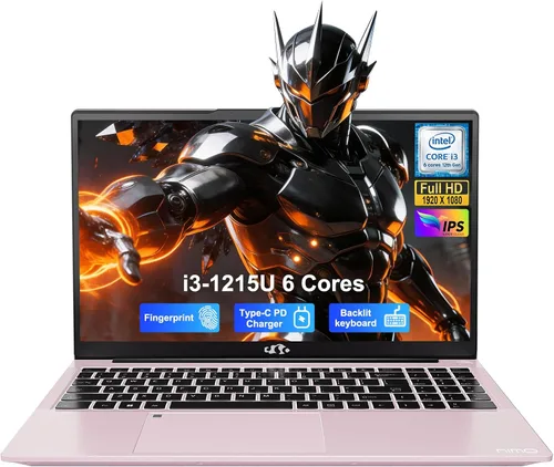 Miniatura 15 de NIMO Laptop portátil FHD IPS de 15.6", Intel Core i3-1215U (hasta 4.4 GHz, Beat R5 7520U), 8 GB de RAM 128 GB SSD Computadora de trabajo, KB