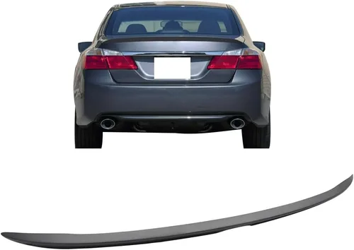 IKON MOTORSPORTS, alerón para maletero compatible con Honda Accord 9th Sedan 4 puertas 2013-2017, estilo OE, plástico ABS negro mate, alerón para