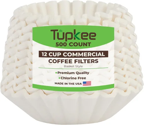 Miniatura 8 de Filtros de café grandes de 12 tazas, 9.75 x 4.25 pulgadas, 500 unidades, paredes altas para evitar el desbordamiento del suelo, compatibles