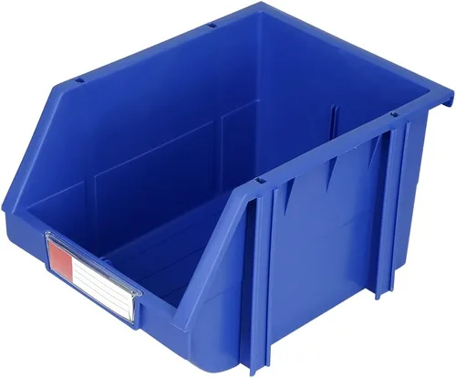 Miniatura 2 de Paquete de 2 cubos de almacenamiento apilables, organizador de polipropileno resistente de 8.4 x 11 x 6.9 pulgadas, diseño colgante y de conexión