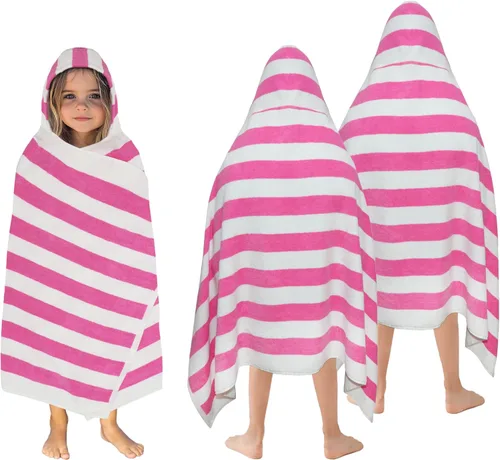 Miniatura 28 de ORIGINAL KIDS Toalla de baño con capucha, 100 % algodón de rizo grande con capucha para niños, toalla de playa para ducha de niños pequeños, toalla