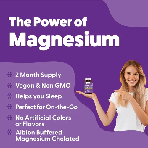 Miniatura 3 de Feel Great Bisglicinato de Magnesio – Magnesio de alta absorción, tamponado y quelado para apoyo muscular, óseo y articular – 60 cápsulas veganas