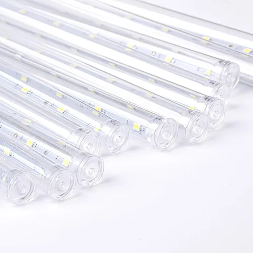 Miniatura 4 de AWQ 10 tubos con 360 luces LED de lluvia de meteoritos, luces impermeables, luces de gotas de lluvia que caen, luces de Navidad, con enchufe