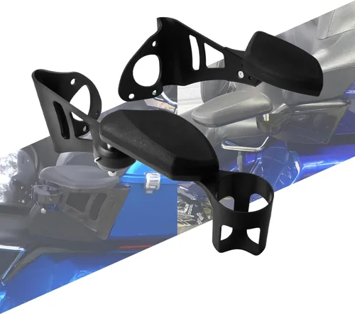 Reposabrazos para pasajero con portavasos ajustable para Harley Touring Electra Glide FLHT, Road Glide Ultra FLTR, Tri Glide FLHTCUTG 2014-2024 Negro