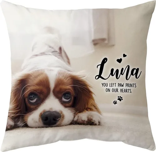 Miniatura 30 de Hyturtle Almohada personalizada conmemorativa de condolencia con inserción - 12"x12" impresa por ambas caras con nombre personalizado y foto