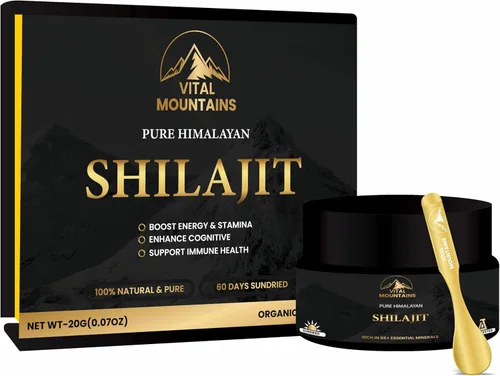 Resina Shilajit pura del Himalaya para hombres y mujeres, rica en ácido fúlvico con más de 85 minerales traza para fuerza, energía, resistencia,