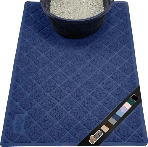 Miniatura 13 de Gorilla Grip - Tapete para atrapar la arena del arenero de gatos, 100% impermeable, fácil de limpiar, respaldo texturizado, suelos más limpios, se