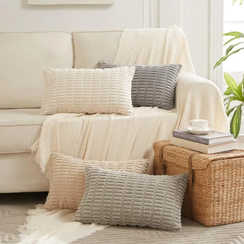 Miniatura 171 de Fancy Homi - Paquete de 2 fundas de almohada decorativas de color taupe de 22 x 22 pulgadas para sala de estar, sofá, cama, estilo rústico, bohemio