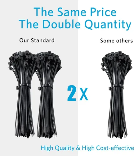 Miniatura 3 de Bridas de 4 pulgadas (paquete de 200), bridas pequeñas con resistencia a la tracción de 18 libras, color negro, por TANTTI Supply