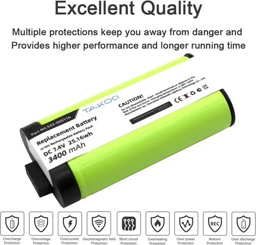 Miniatura 3 de Batería de repuesto para altavoz Bluetooth inalámbrico Logitech UE MegaBoom Series compatible con el número de pieza 533-000116 533-000146 7.4V