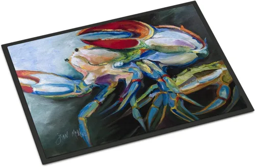 Miniatura 79 de Caroline's Treasures JMK1017JMAT - Tapete de caza de rana garza azul, 24 x 36 pulgadas, tapete para puerta delantera, interior y exterior