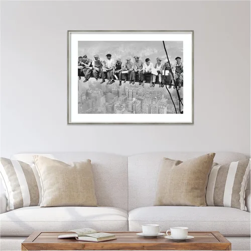 Miniatura 7 de Amanti Art Lienzo decorativo enmarcado para pared, 31 x 41 pulgadas, almuerzo en un rascacielos 1932 por Charles C. Ebbets, arte de pared