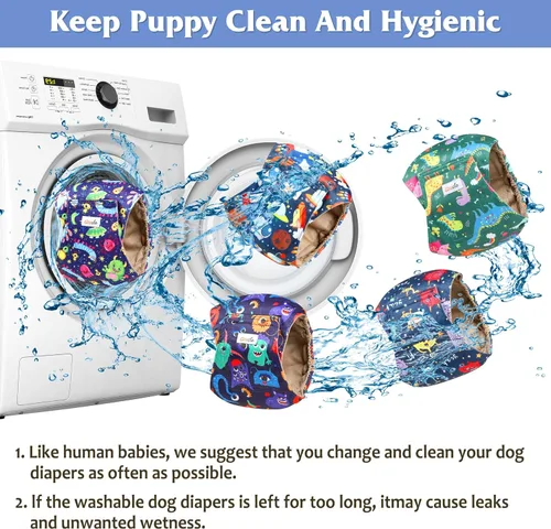 Miniatura 7 de Pañales para perros machos, bandas para el vientre para perros machos, alta absorción, extra pequeñas, para perritos y cachorros en incontinencia