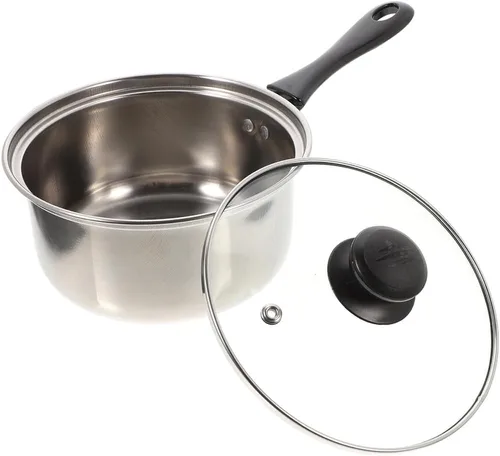 Miniatura 9 de LABRIMP 1 juego de acero inoxidable con mango largo antiadherente multifunción para sopa, pasta y avena, apto para lavavajillas, olla de calefacción