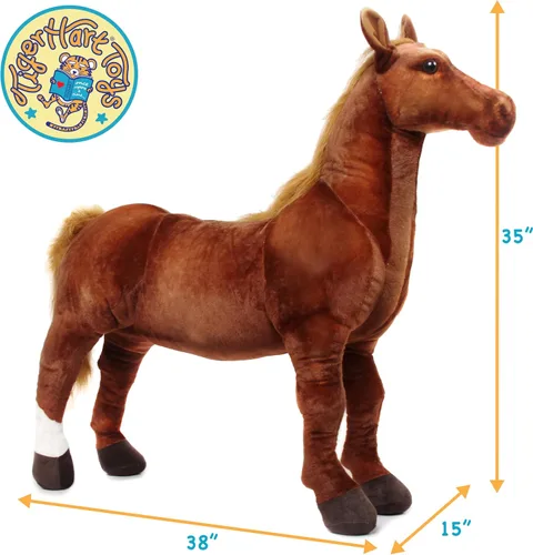 Miniatura 4 de TigerHart Thorsten The Thoroughbred Horse - Poni de peluche grande de 3 pies