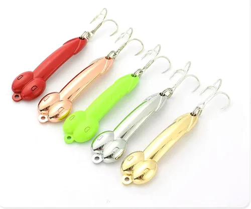 5 cucharas de pesca señuelo para trucha, salmón, anzuelos agudos de pesca, anzuelos giratorios, ganchos de pesca de aleación de zinc de metal duro,