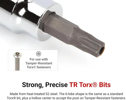 Miniatura 2 de Tekton - Juego de cabezas Torx de 3/8 pulgadas y Tamper-Resistant resistente a manipulaciones SHB17227