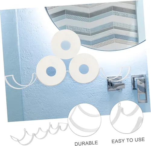 Miniatura 6 de ARTIBETTER Decoración colgante de pared dispensador de toallas de papel para decoración del hogar, cesta de papel higiénico de pared, estante