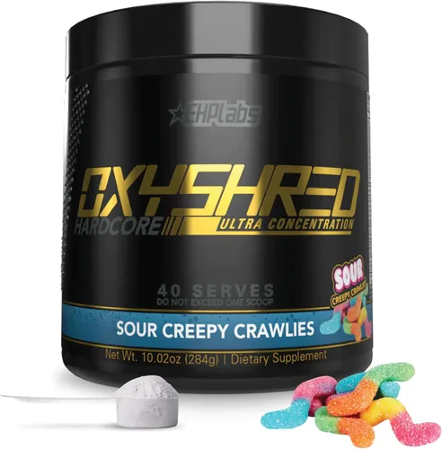 Miniatura 12 de EHP Labs OxyShred Hardcore Super Dosed Polvo de Pre Entrenamiento - Polvo de Preentrenamiento con L Glutamina y Acetil L Carnitina, Bebida