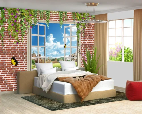 Miniatura 34 de Papel tapiz mural gris de Nueva York del Puente de Brooklyn, papel tapiz mural de paisaje urbano grande para sala de estar y dormitorio - 108"x75