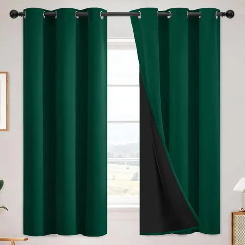 Miniatura 71 de SimpleHome - Cortinas opacas 100% para recámara, cortinas de ventana con ojales beige, con aislamiento térmico, cortinas de oscurecimiento
