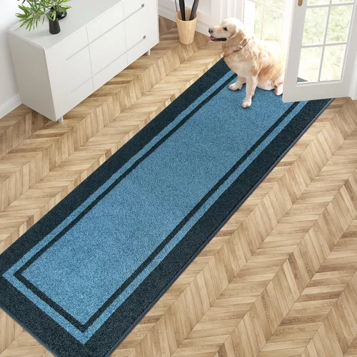 Miniatura 26 de PURRUGS Tapete para puerta con atrapamiento de suciedad, 20 x 32 pulgadas, antideslizante, lavable a máquina, tapete de entrada, tapete para puerta
