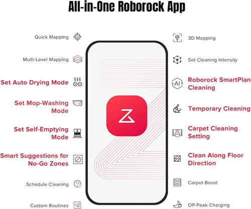 Miniatura 8 de roborock Qrevo MaxV Robot Aspirador y Mop, Diseño FlexiArm, Re-Lavado y Re-Mop con Agua Caliente, Secado Automático, Vaciado Automático, Succión