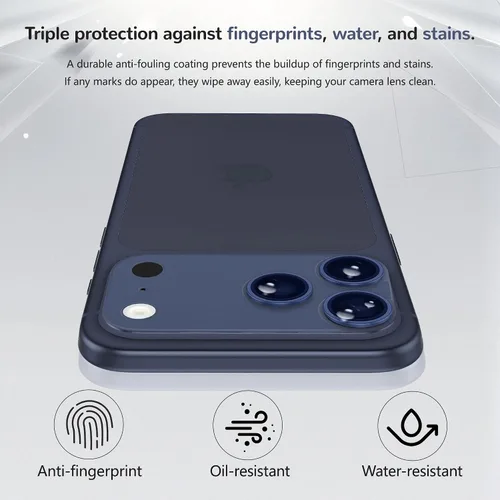 Miniatura 9 de ZXZone Protector de lente de cámara para iPhone 17 Pro, aleación de aluminio de fuerte adherencia y material de cristal de zafiro