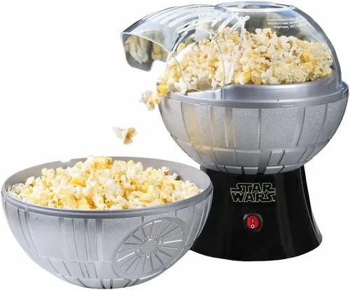Máquina de palomitas de maíz Star Wars Rogue One Death Star, eléctrica, estilo aire caliente con recipiente extraíble Star Wars Death Star