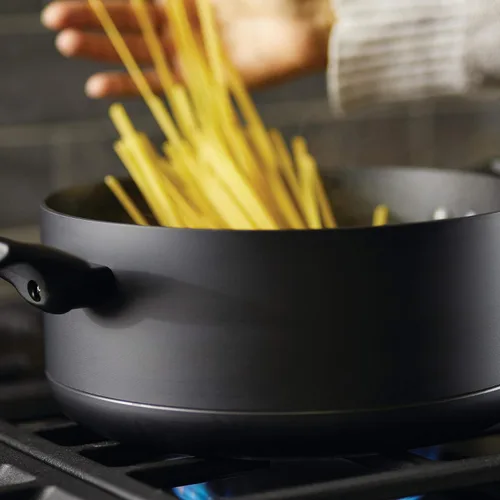 Miniatura 2 de Farberware Power Base - Sartén antiadherente anodizada dura con mango auxiliar y tapa, 12.25 pulgadas, negro mate