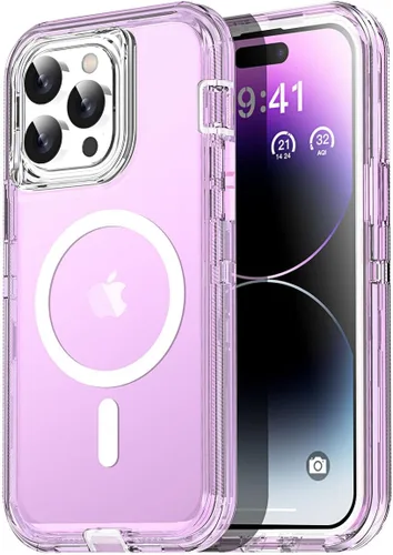 Miniatura 12 de AICase Funda transparente para iPhone 16e/13/iPhone 14, compatible con MagSafe 3 en 1, resistente protección contra caídas, cuerpo completo, a