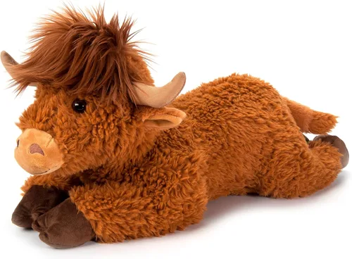 The Petting Zoo Floppy - Peluche de vaca de las tierras altas, regalos para niños, animales salvajes de la vida silvestre Onez, juguete de peluche