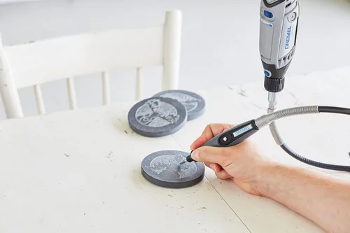 Miniatura 3 de Dremel EZ725 Kit de almacenamiento de accesorios multiusos, 70 piezas con accesorio de herramienta giratoria de eje flexible con agarre cómodo