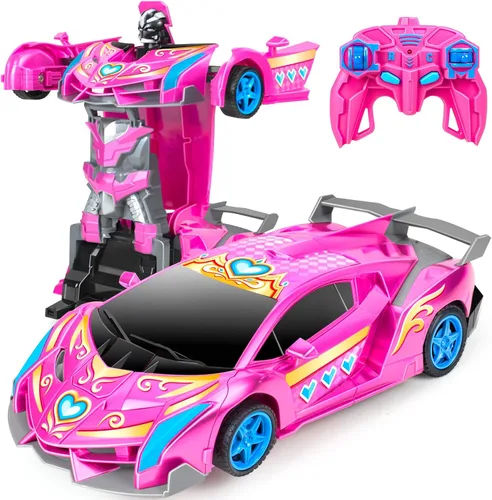 Miniatura 9 de Transform - Juguetes de Coches a Control Remoto para Niños y Niñas de 3, 4, 5, 6, 7, 8+ Años - Coche RC 1:18 Robot de Transformación con Deformación