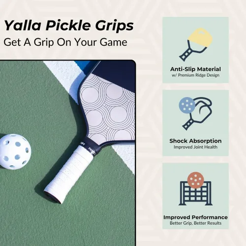 Miniatura 2 de Pickle Grips - Cinta de agarre para pala de pickleball - Envoltura de agarre para raqueta de pickleball - Envoltura de agarre de paleta que absorbe