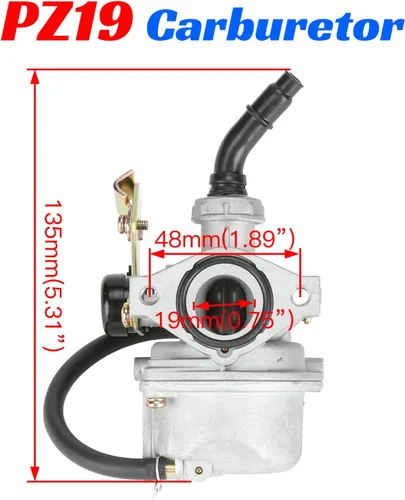 Miniatura 3 de YOXUFA PZ19 - Carburador 19 mm con acople de cable ahogador para Sunl Roketa TaoTao Kazuma Loncin Kayo Fox Kandi Baja SSR 50 70 90 110 125cc ATV