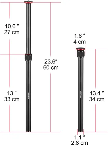 Miniatura 7 de MINIFOCUS Extensión de trípode de 2 secciones y trípode de cámara compacta