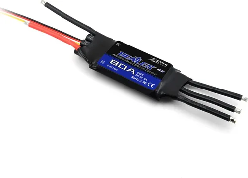Miniatura 2 de ZTW Beatles G2 80A ESC con salida SBEC 8A/5,6V para avión RC de ala fija 2-6S o proyecto de bricolaje necesita controlador electrónico de velocidad..