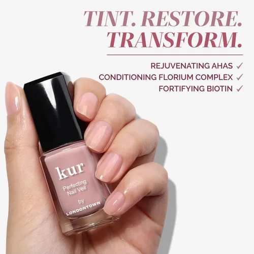 Miniatura 5 de LONDONTOWN Cuidado de uñas que mejora el velo de uñas, protector de uñas, fortalecedor de uñas, tinte natural, vegano y libre de crueldad, #4 Tinte