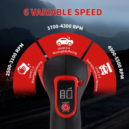 Miniatura 3 de Pulidor inalámbrico de coche para batería Milwaukee m18, pulidor eléctrico para detalles/pulido/encerado de automóvil (batería no incluida)