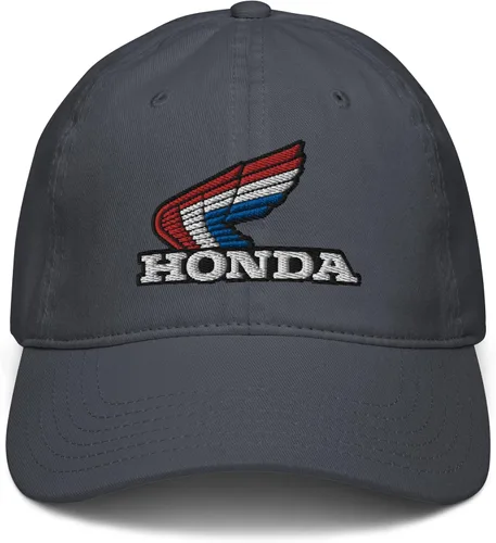 Miniatura 2 de Honda Sombrero de béisbol ajustable con logotipo retro rojo, blanco y azul