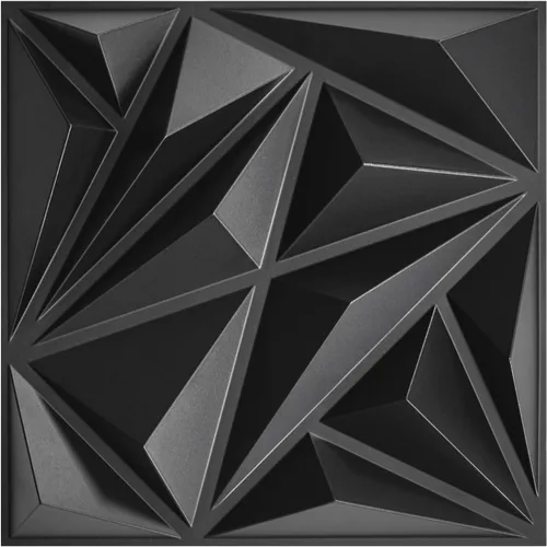 Miniatura 9 de STICKGOO Paneles de pared 3D para decoración de pared interior, paneles de acento de pared de diseño de diamante en oro champán, 30.5 x 30.5 cm