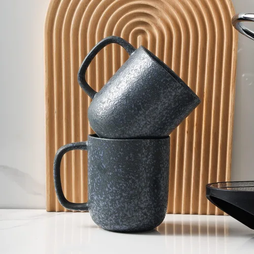 Miniatura 7 de Stone Lain Juego de platos de gres, 4 tazas, Tina - Azul y gris
