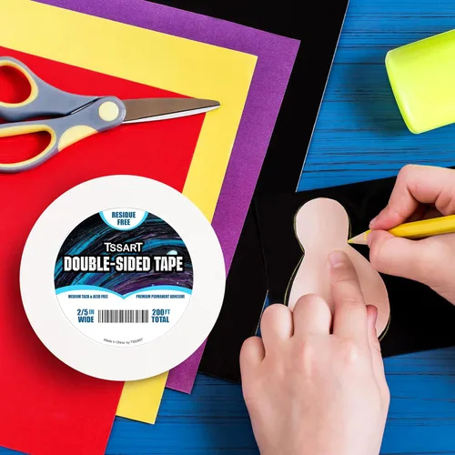 Miniatura 6 de Cinta de doble cara ultrafina permanente - Cinta adhesiva de doble cara para artes, manualidades, fotografía, álbumes de recortes, rasgón a mano