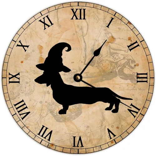 Miniatura 16 de ArogGeld Reloj de pared retro Corgi arco iris madera orgullo gay amante perro regalo LGBT cuarzo silencioso hogar colgante decorativo para sala