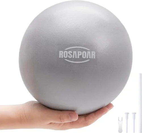Miniatura 8 de ROSAPOAR Pelota de ejercicio pequeña – Mini pelota de pilates de 9 pulgadas, pelota de yoga antiestallidos para estiramiento y entrenamiento